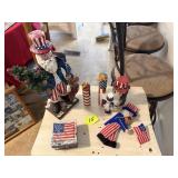 Uncle sam staue and msc items
