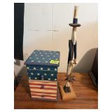 Small American flag box drawers /Statue