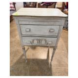 White sewinf table with 2 drawers
