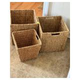 3 wicker baskets
