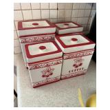 4 Piece glas canister set