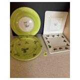 4 glass [plate green and white