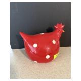 Red white Chicken Glass LaDolce Vita Hen house