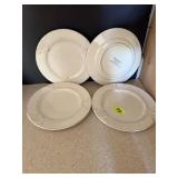 4 white plate Country Gate