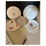 5 glass plates