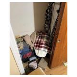 Contents of closet and small TV
