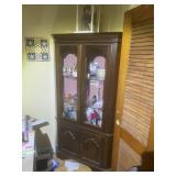 Corner cabinet and contents
