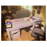 Desk and contents