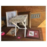 Side Table and two pictures