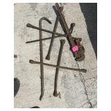 Crowbars and Pipe Wrench