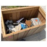 Wooden Box With Contents