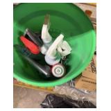 Bucket with msc itemsCord msc items