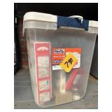 Hefty Container with Xmas Contents