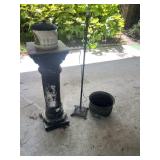 Lamp and Pedestal and Cauldron