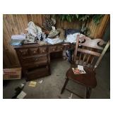 Wooden Desk and Chair