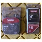 NIB (2) Oregon 16 Inch Chainsaw Blades R 55, S 57