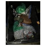 Box of Christmas Related Items, and Nice Basket