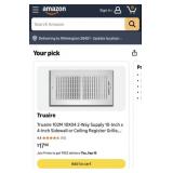 (2) NIB White Vent Covers 10 x 4