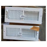 Two White Vent Covers 12x 4