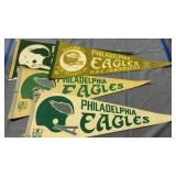 4 felt pennants. Philadelphia eagles