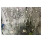 6 Waterford Crystal Toasting Flutes