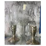 Gorham Sterling Weighted Candle Holders With