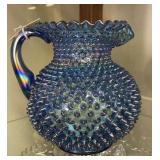 Fenton Hobnail Carnival Glass Pitcher