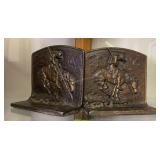 Cast Iron End Of The Trail Bookends