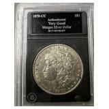 1878-cc Morgan Dollar. Encapsulated Authenticated