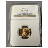 1958 D Penny Ms66 Ngc Graded