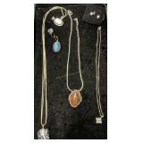 Mostly Sterling Silver Jewelry. Necklace With Mostly Sterling Silver Jewelry. Necklace With