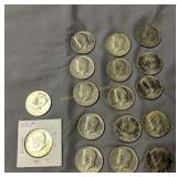 17 Kennedy Half Dollars