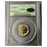 1938-d Buffalo Nickel Grated Ms-66