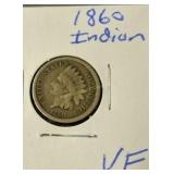 1860 Indian Head Penny Very Fine Condition 1860 Indian Head Penny Very Fine Condition