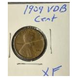 1909 Vdb Cent Xfcondition 1909 Vdb Cent Xfcondition