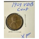 1909 Vdb Cent Xfcondition