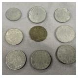 9 German Ww2 Nazi Coins 9 German Ww2 Nazi Coins