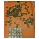 20 Buffalo Nickels, 100 Wheat Pennies