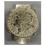 1883 Morgan Dollar Mounted In Money Clip