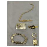 Tie Clip, Belt Buckle, Bracelet Tie Clip, Belt Buckle, Bracelet