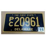 Not Active Delaware License Plate Pc20961 For