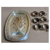 Radad Israel Silver Plate Cup Holders, Silver Radad Israel Silver Plate Cup Holders, Silver