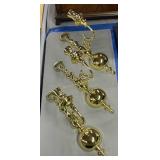 3 Brass Wall Sconces 3 Brass Wall Sconces