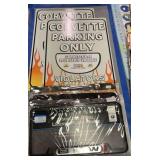 Corvette Parking Only Metal Signs, Bmw License Corvette Parking Only Metal Signs, Bmw License