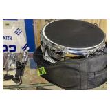 Gp Percussion Chrome Snare Drum With Practice Pad Gp Percussion Chrome Snare Drum With Practice Pad