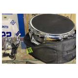 Gp Percussion Chrome Snare Drum With Practice Pad