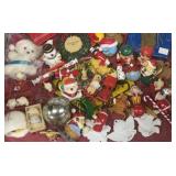 Tray Lot Christmas Ornaments