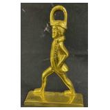 Brass Hesian Warrior Door Stop. Just Under 12"