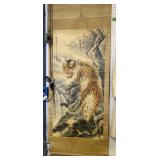 Antique Tiger Scroll 29x72" Antique Tiger Scroll 29x72"