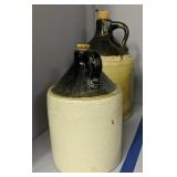 2 Brown And Tan Jugs 2 Brown And Tan Jugs